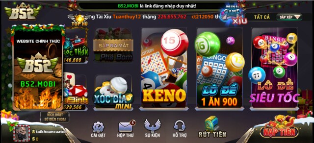 Sân chơi xổ số B52club