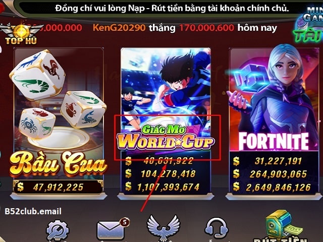 Lưu ý khi chơi Giấc mơ World cup B52club