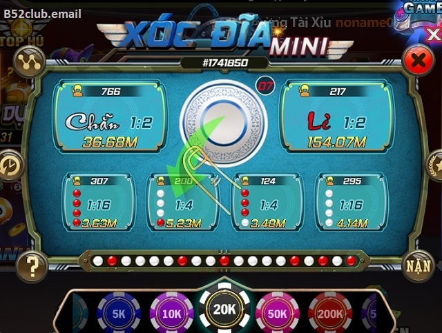 Cách tham gia trò chơi Xóc đĩa Mini tại nhà cái B52club