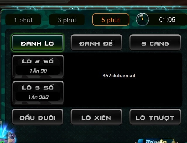 Hướng dẫn chơi Lô đề siêu tốc B52club