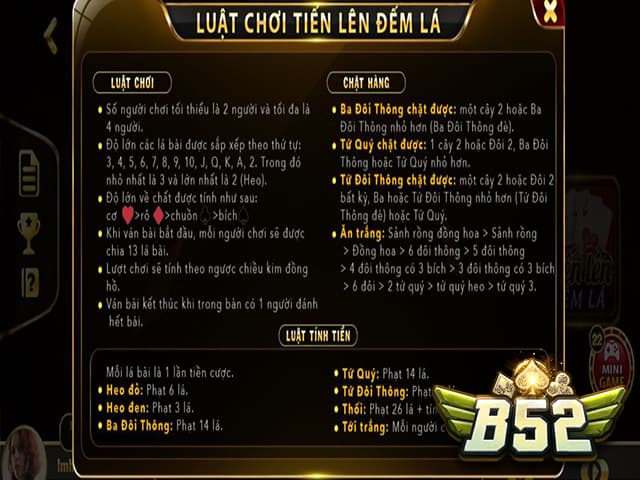 Luật chơi tiến lên đếm lá