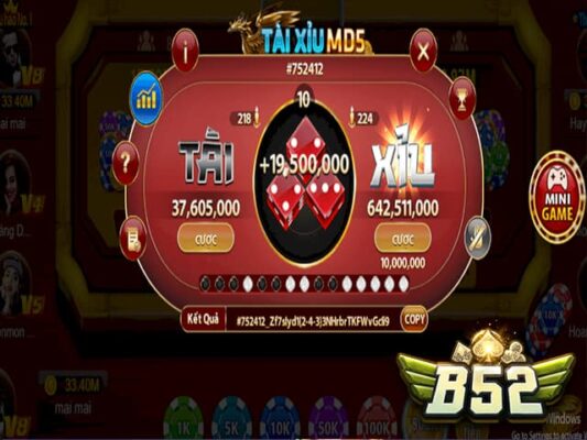 Hướng dẫn chơi Tài xỉu MD5 tại B52club dành thưởng khủng